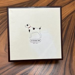 NEW IN BOX COACH black leather dog collar      EXTRA LARGE